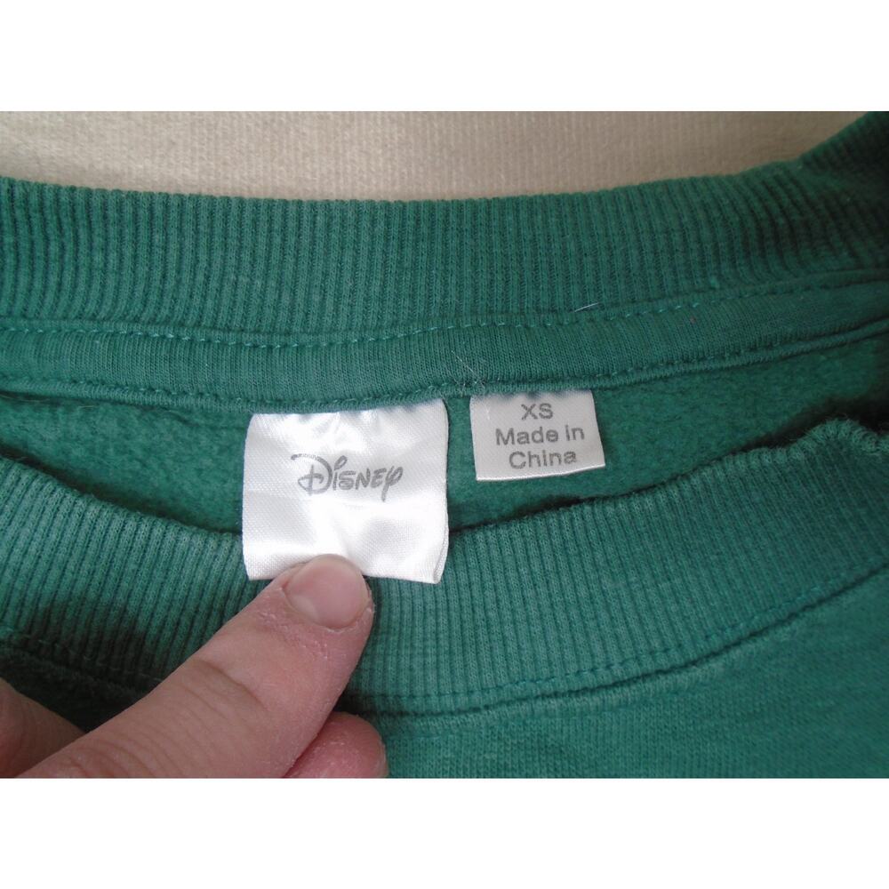 Winnie The Pooh Womens Sweathsirt Crewneck Green Striped Size XS - Picture 3 of 9